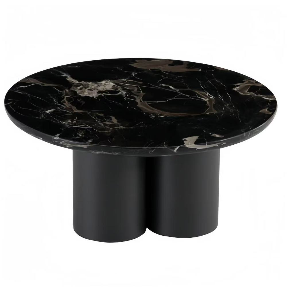 Marble textured coffee table: collision of natural texture and modern design