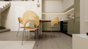 Small French retro style circular dining table