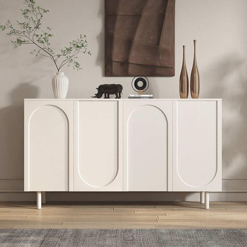 Modern minimalist white storage cabinet