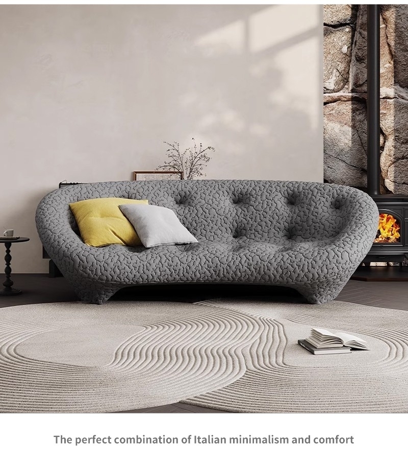Ripple texture shell sofa: comfort and artistic sense of small-sized apartments