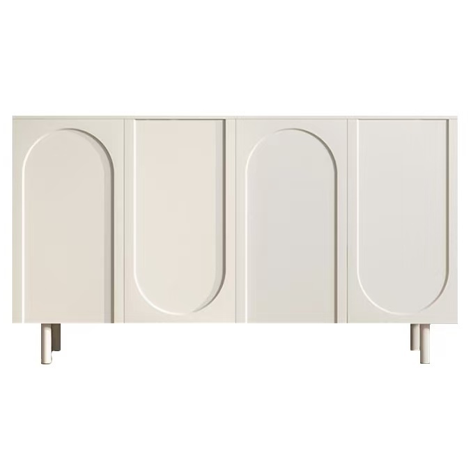 Modern minimalist white storage cabinet