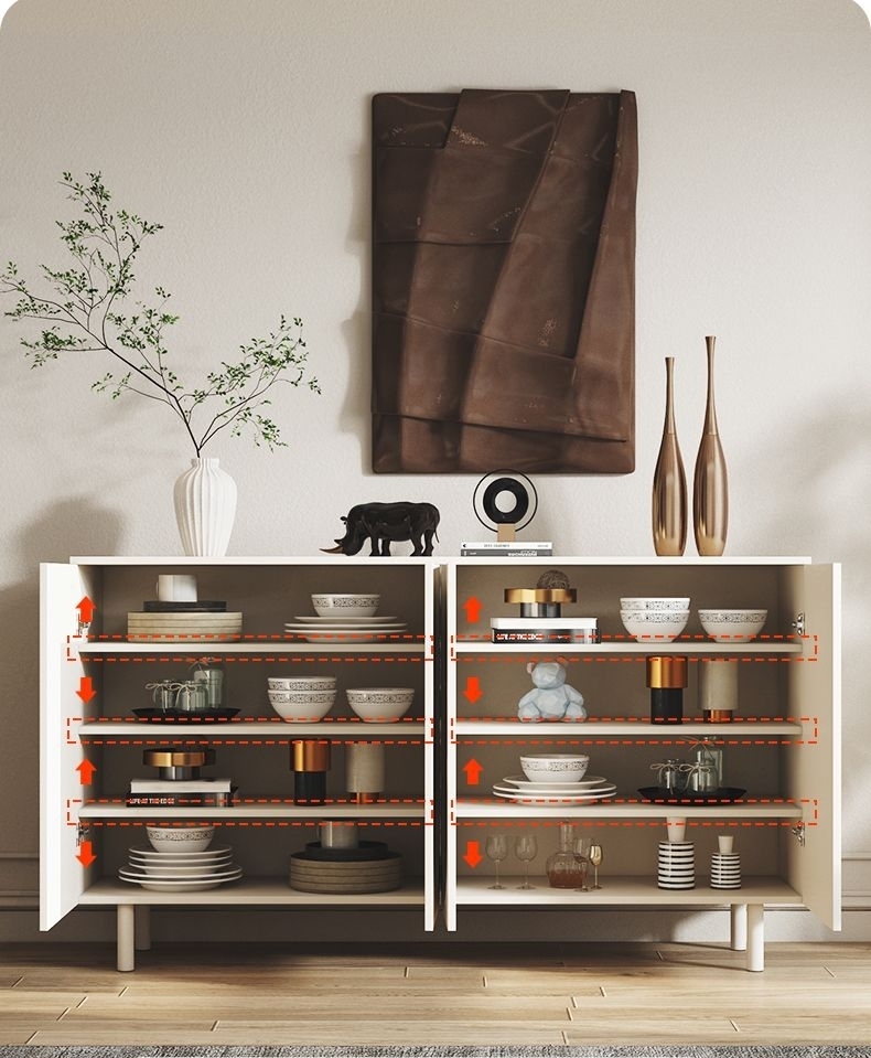 Modern minimalist white storage cabinet