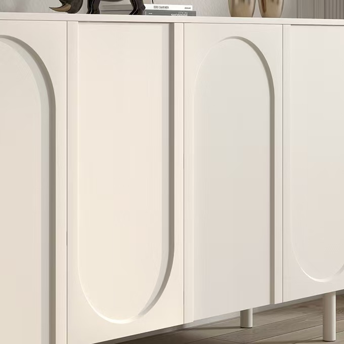 Modern minimalist white storage cabinet