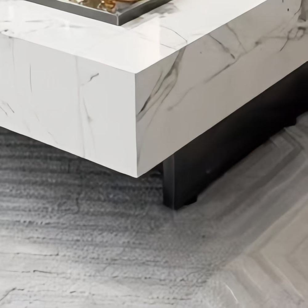 Rock coffee table: the texture focus of minimalist space