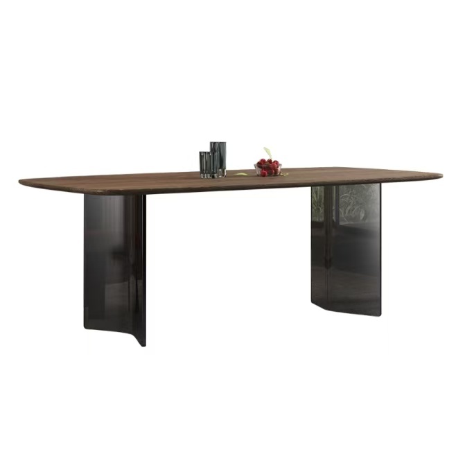 Designer style rock dining table: a combination of antique style dining tables and chairs