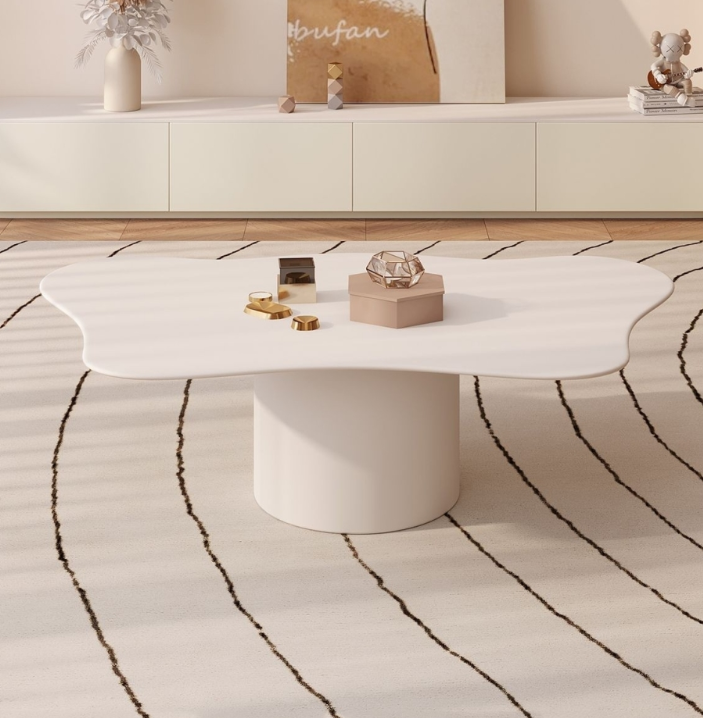 Cream Fengyun Duo Tea Table: A Healing Item that Brings Tenderness into the Living Room