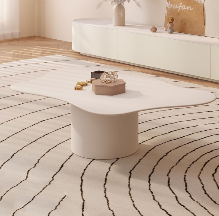 Cream Fengyun Duo Tea Table: A Healing Item that Brings Tenderness into the Living Room