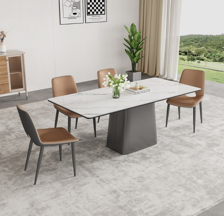 Rock dining table: the fusion of minimalist lines and practical aesthetics