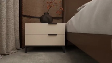Bedroom bedside table design: balance simple lines and practical functions
