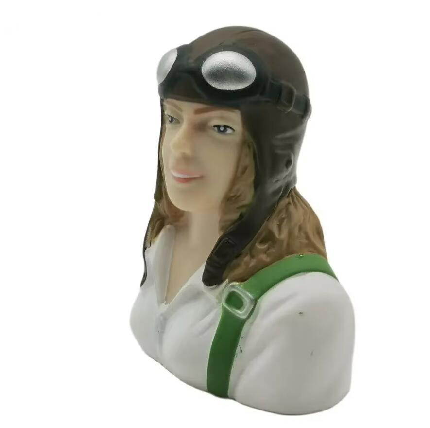 1 Pc 1/6 Scale  Female Pilots  Figures  With Glasses Toy Model  For RC Plane Accessories Hobby Color  White