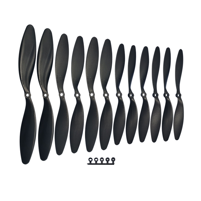 10 Pc Large Hole Low Speed Propeller 7-13 Inch Electric Propeller Motor Blades for Fixed-Wing Aircraft