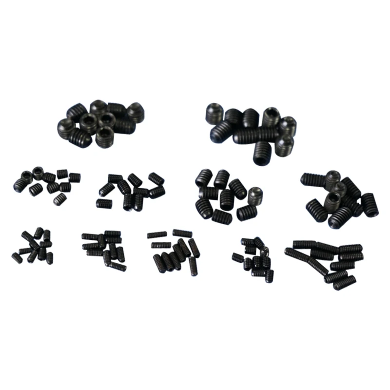 10Pcs Black Oxide Socket Grub Set Screws M3 M4 M6 Metric Thread Inner Hex Fasteners For RC Aircraft Model Component Fixing