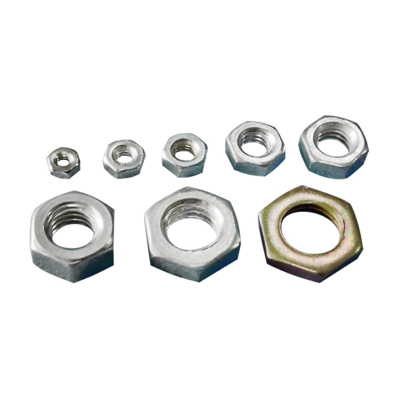 100Pcs M2‑M8 Metric Hex Nuts Nickel Plated Standard Metric Thread Hardware Fasteners For RC Aircraft Model Fitting Assembly