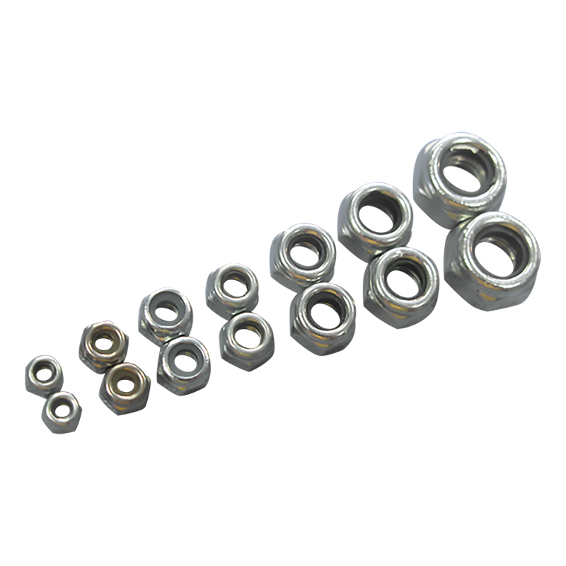 50Pcs M2.5‑M6 Metric Nylock Lock Nuts Nickel & Black Nylon Insert Self‑Locking Thread Fasteners For RC Aircraft Model Component Fixing