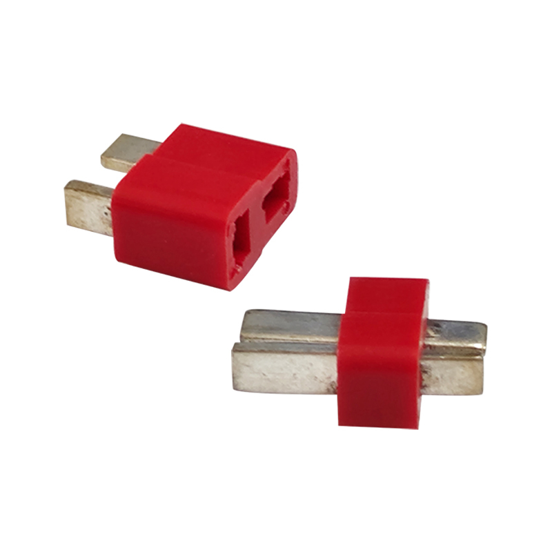 2Pairs T‑Style Power Plugs With End Grip Gilt / Antiskid / Mini Connectors For RC Model Aircraft Lipo Battery Power Wiring Accessories
