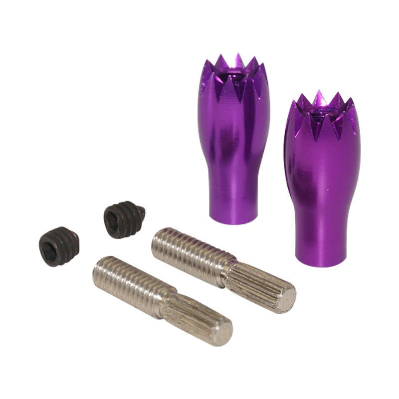 1set CNC Aluminum Anti Slip Control Sticks Knobs Upgrade Parts With 4*4 Set Screws For JR RC Transmitter