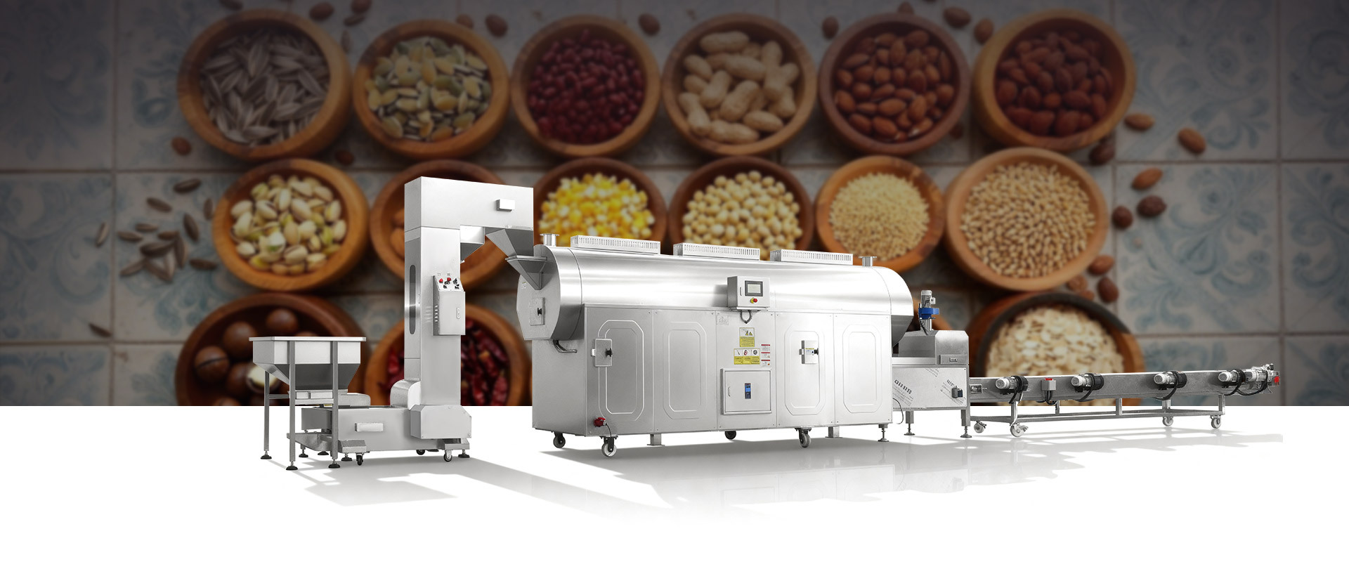 Nuts processing production line