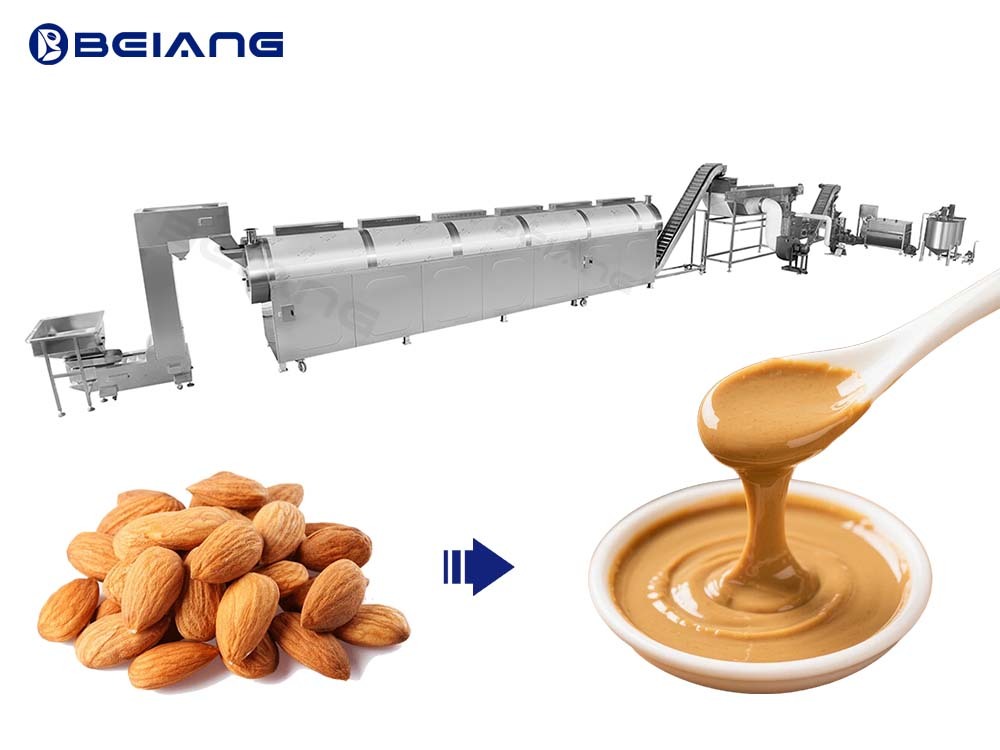 Almond butter processing line