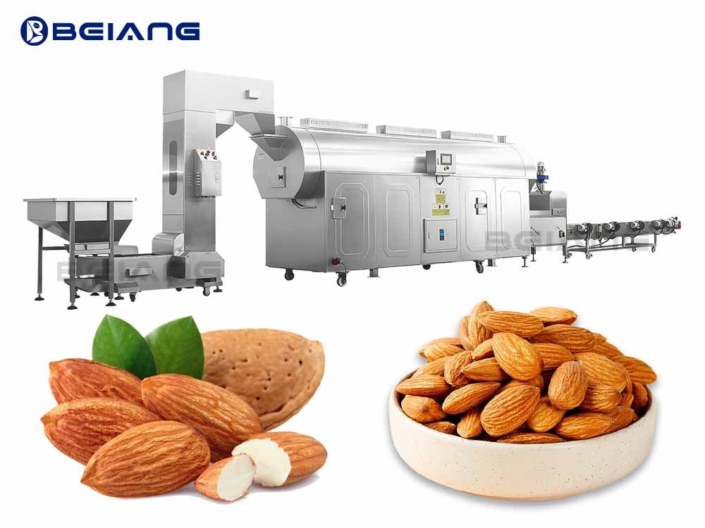 Almond roasting production line