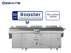 roaster for rice cake slices puffing line