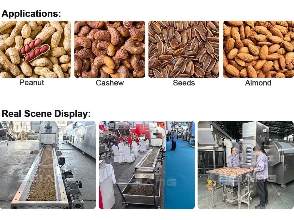 Continuous Nut Roasting Production Line Factory Price