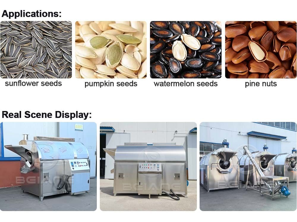 Electric/Gas Drum-Type Sunflower Seed Roasting Machine
