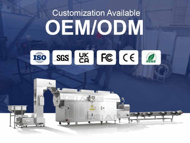 Customized services for the automatic sunflower seeds roasting machine