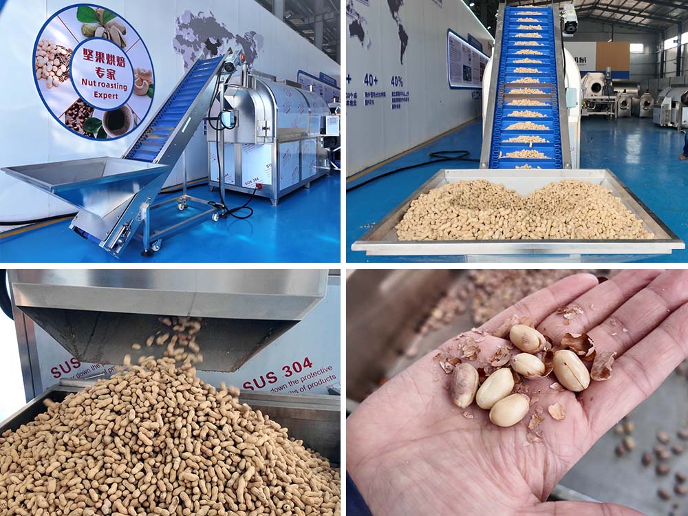 Salt-separating nut roasting machine