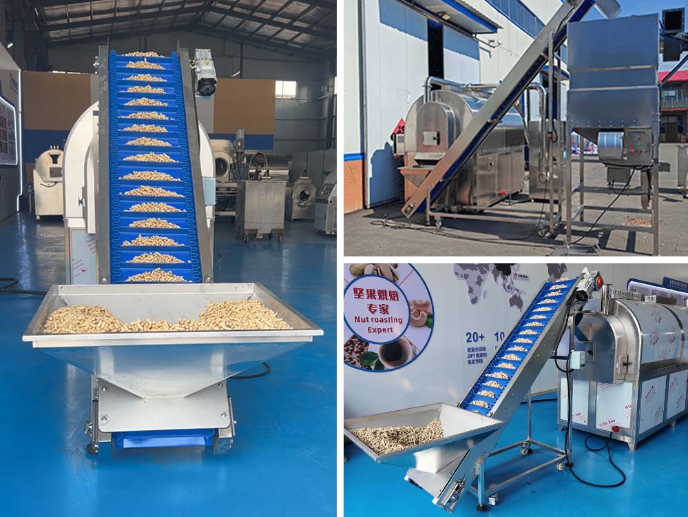 Salt-separating peanut roasting machine