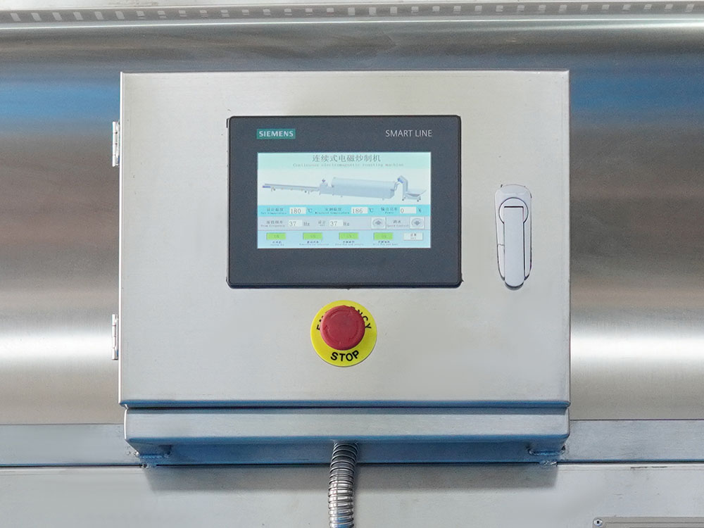 PLC controlled nut roaster machine