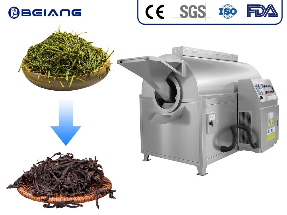 Automatic tea leaves roasting machine for sale