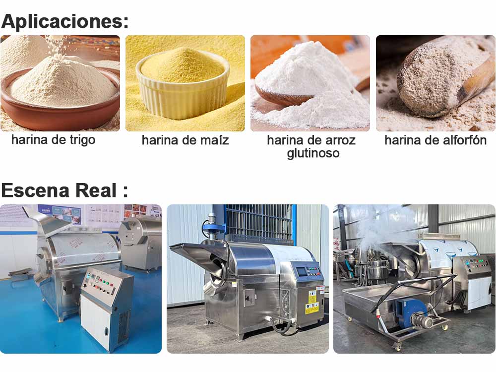 M&aacute;quina autom&aacute;tica para tostar harina de arroz