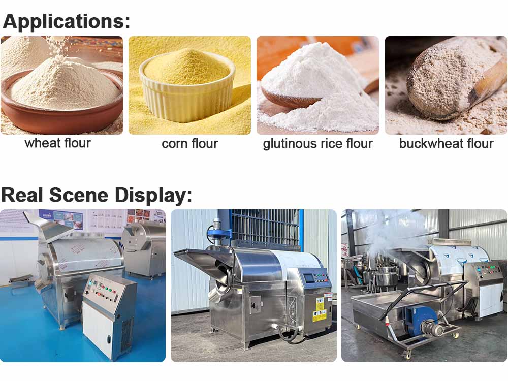 Automatic rice flour roasting machine