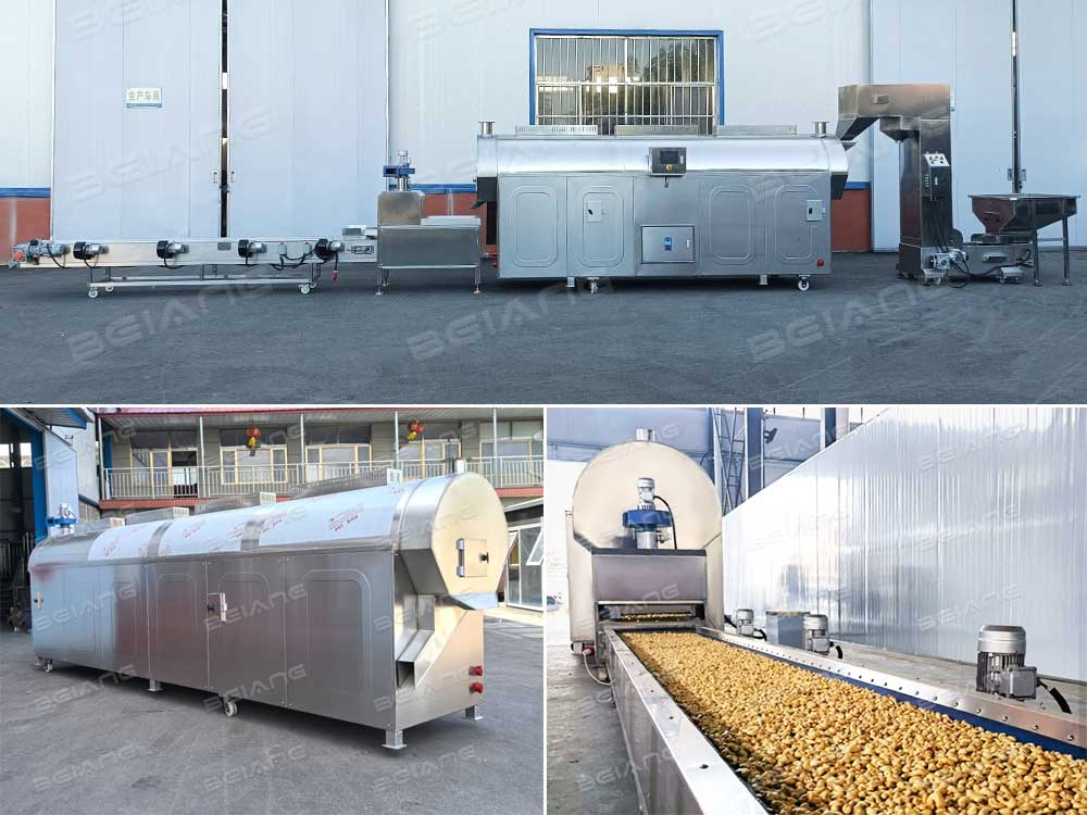 Intelligent Controlled Industrial Roasting Machine for Grain Seeds Nut Spices