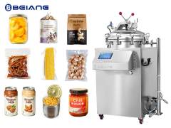 Vertical food autoclave sterilizer retort
