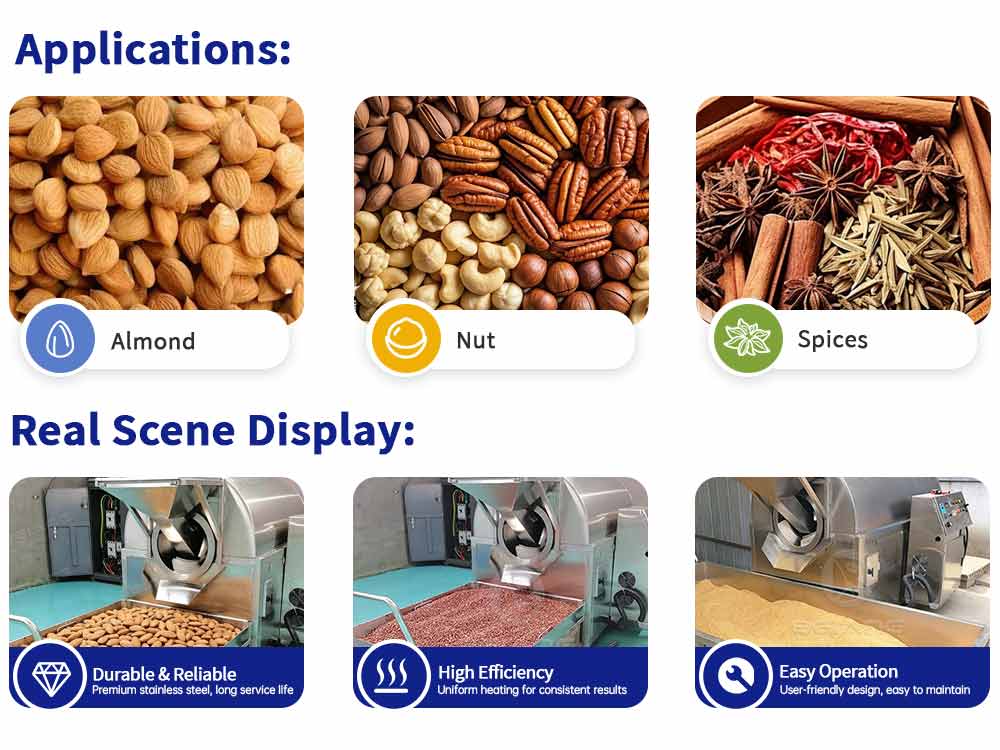 Intelligent Control Almond Roasting Machine Manufacturer