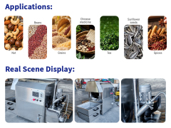 Industrial Dust Removal Roasting Machine for Nuts Seeds and Grains