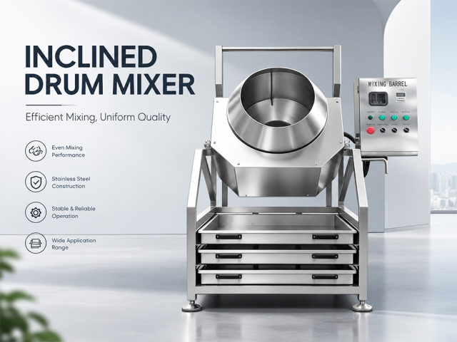 Rotary Drum Seasoning Machine | Nut Snack Flavoring Mixer