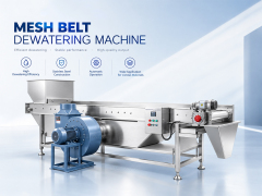 Continuous food dewatering machine