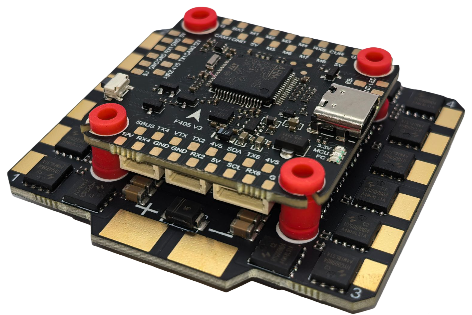 YunTuFPV F405v3 Stack Flight Controller BLs8 100A 3-8S 30.5x30.5mm 4-in-1 ESC