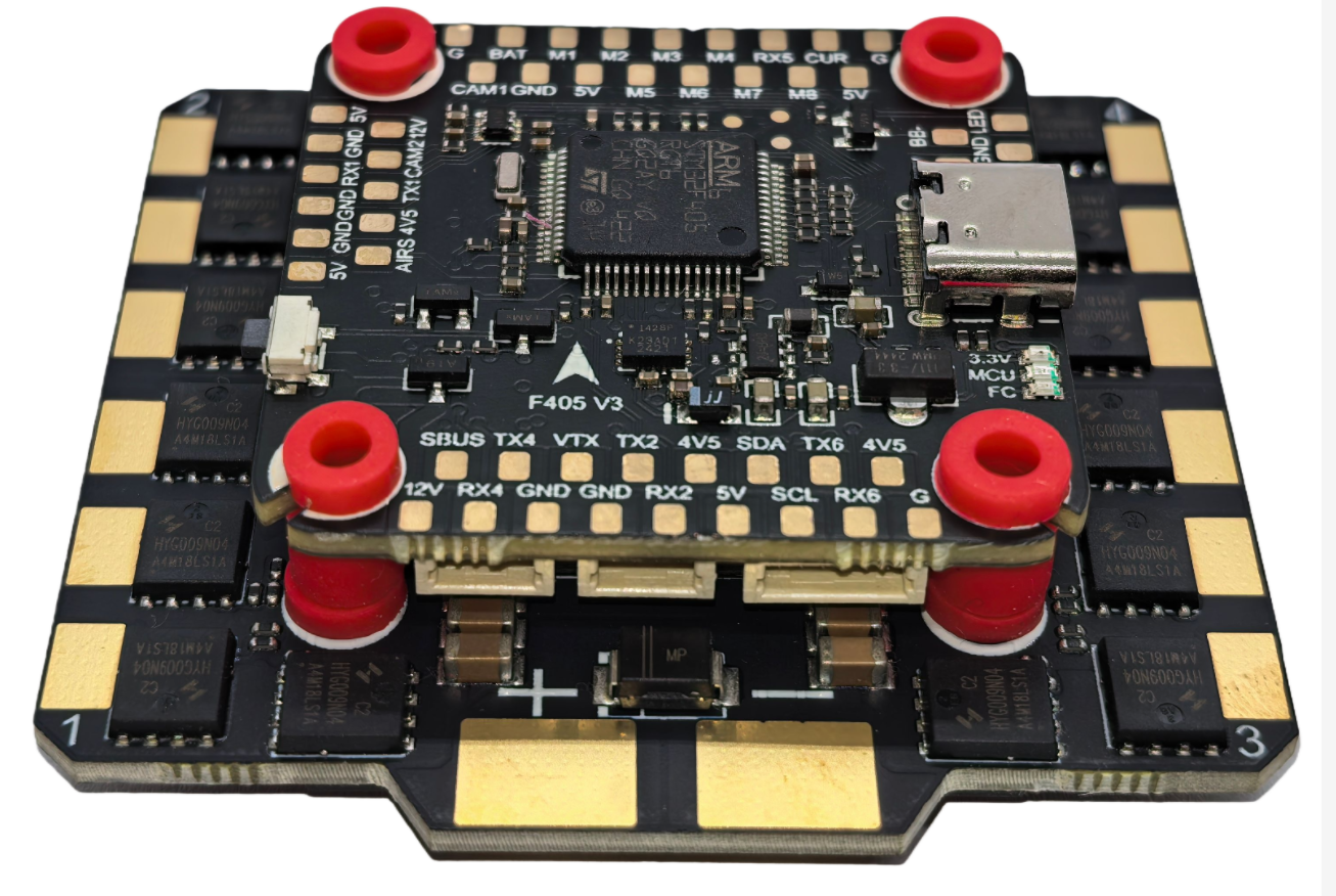 YunTuFPV F405v3 Stack Flight Controller BLs8 100A 3-8S 30.5x30.5mm 4-in-1 ESC