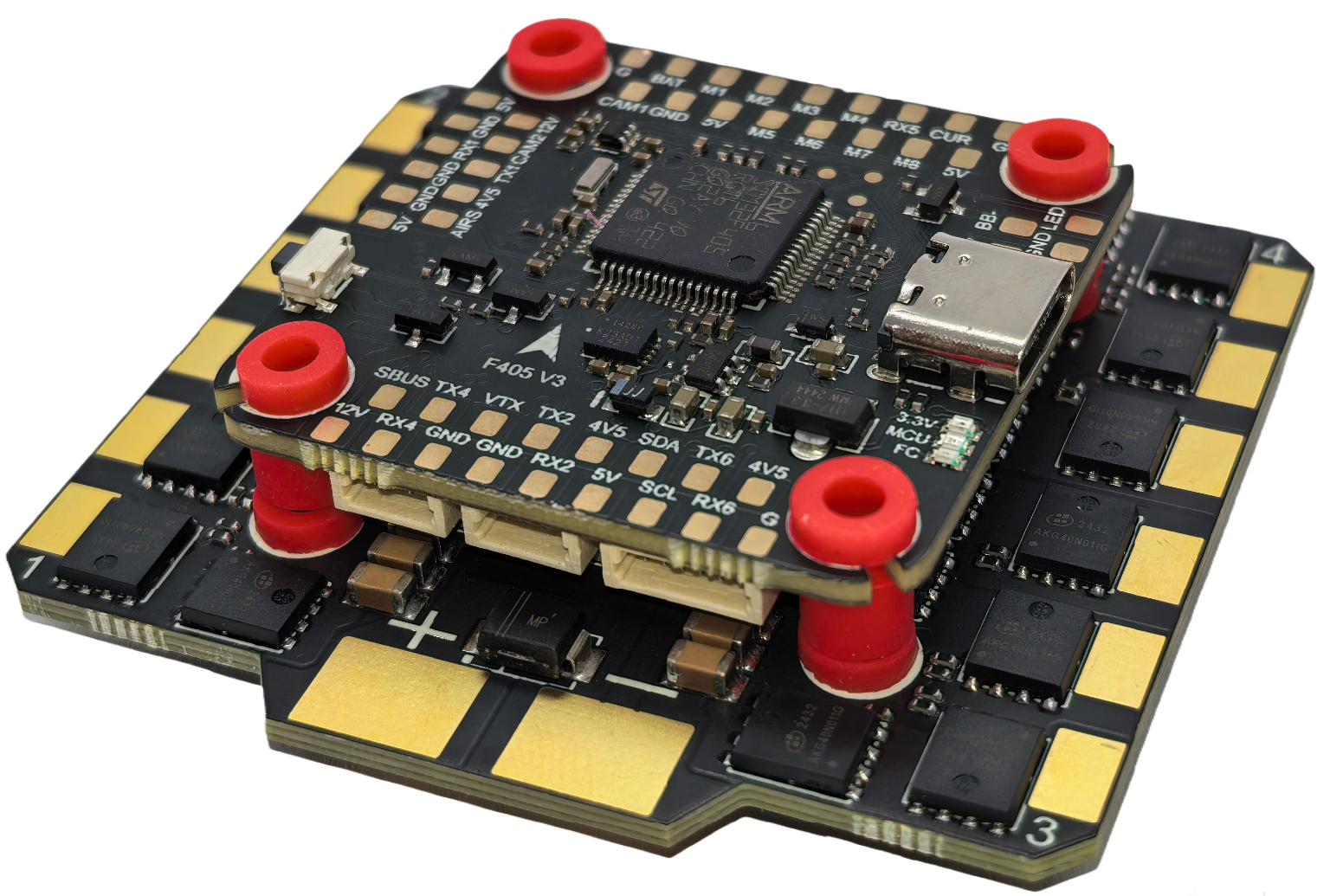 YunTuFPV F405v3 Stack Flight Controller BLs8 80A 3-8S 30.5x30.5mm 4-in-1 ESC