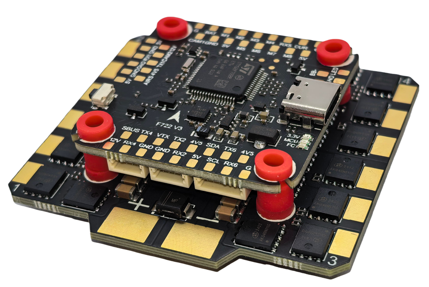 YunTuFPV F722v3 Stack Flight Controller BLs8 80A 3-8S 30.5x30.5mm 4-in-1 ESC