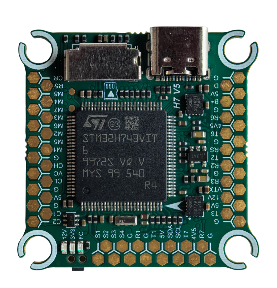 YuntuFPV H743 V5  Flight Controller Dual  ICM-42688  Motor output 8  3-12S 30.5x30.5mm Dual camera OEM service custom logo
