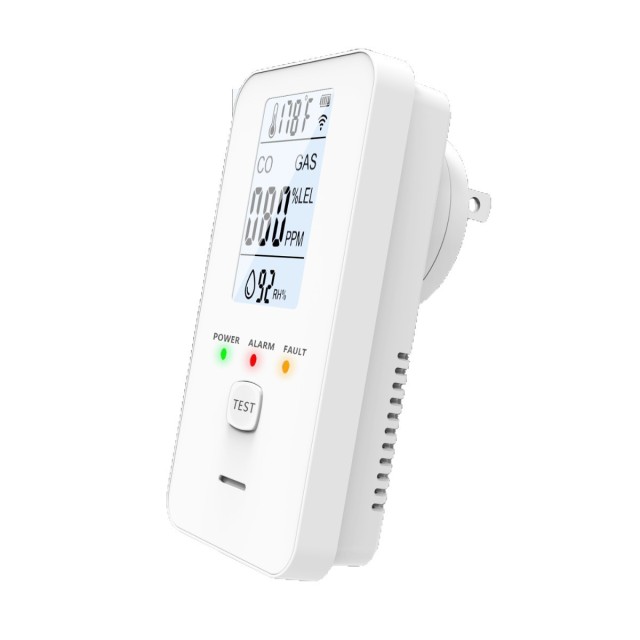 Combustible LPG Gas & CO Detector with Temperature and Humidity Display