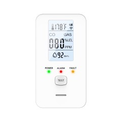Combustible LPG Gas & CO Detector with Temperature and Humidity Display