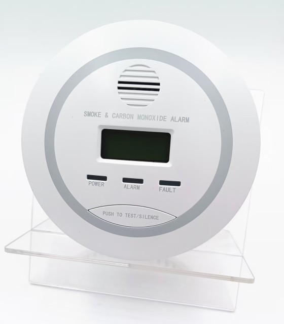 Battery Powered Smoke & Carbon Monoxide Alarm with LCD Display