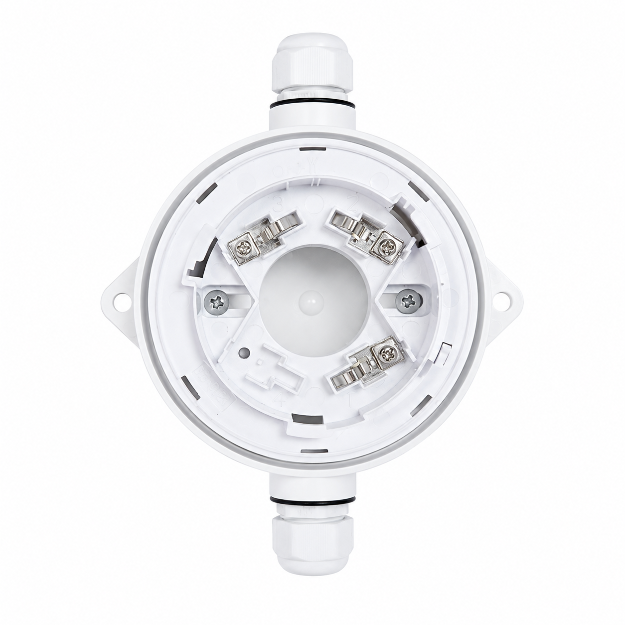 Waterproof-Type IP33 ABS Base for Smoke & Heat Detectors with M20 Cable Glands