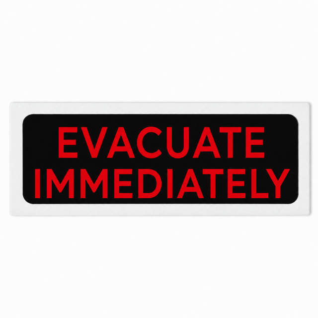 F329 Evacuate Immediately Gas Extinguishing Visual Warning Alarm