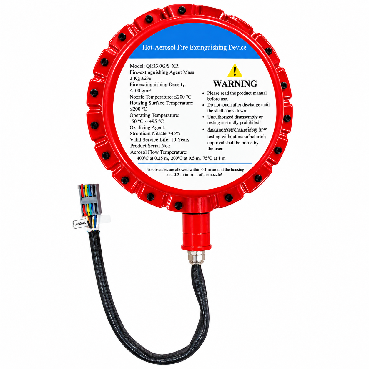 QRR3.0G/S-XR 3KG Hot Aerosol Fire Extinguishing Device for 30m³